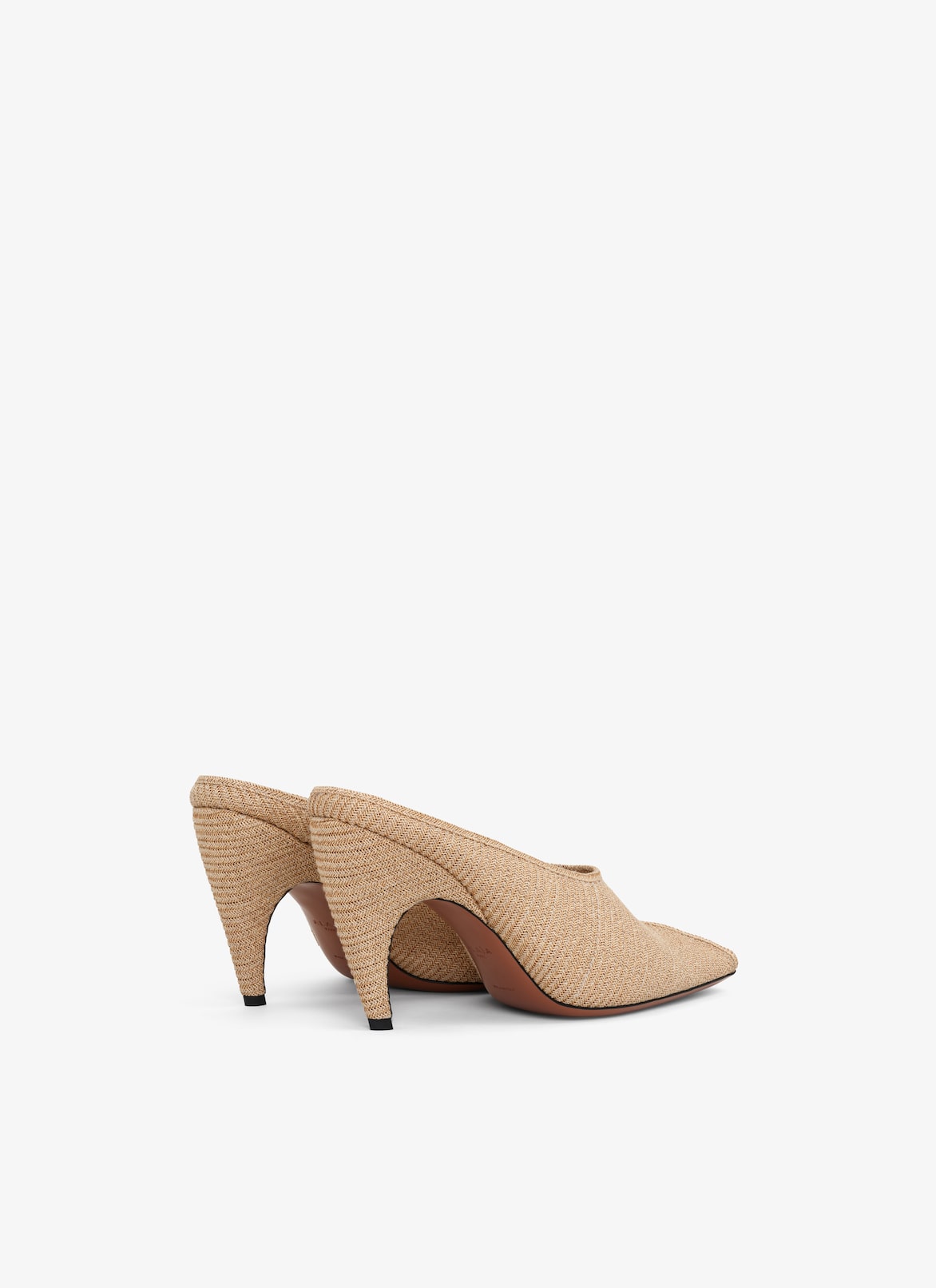 SPIKE MULES IN PAPER STRAW ALAÏA NATURAL SPIKE MULES IN PAPER STRAW